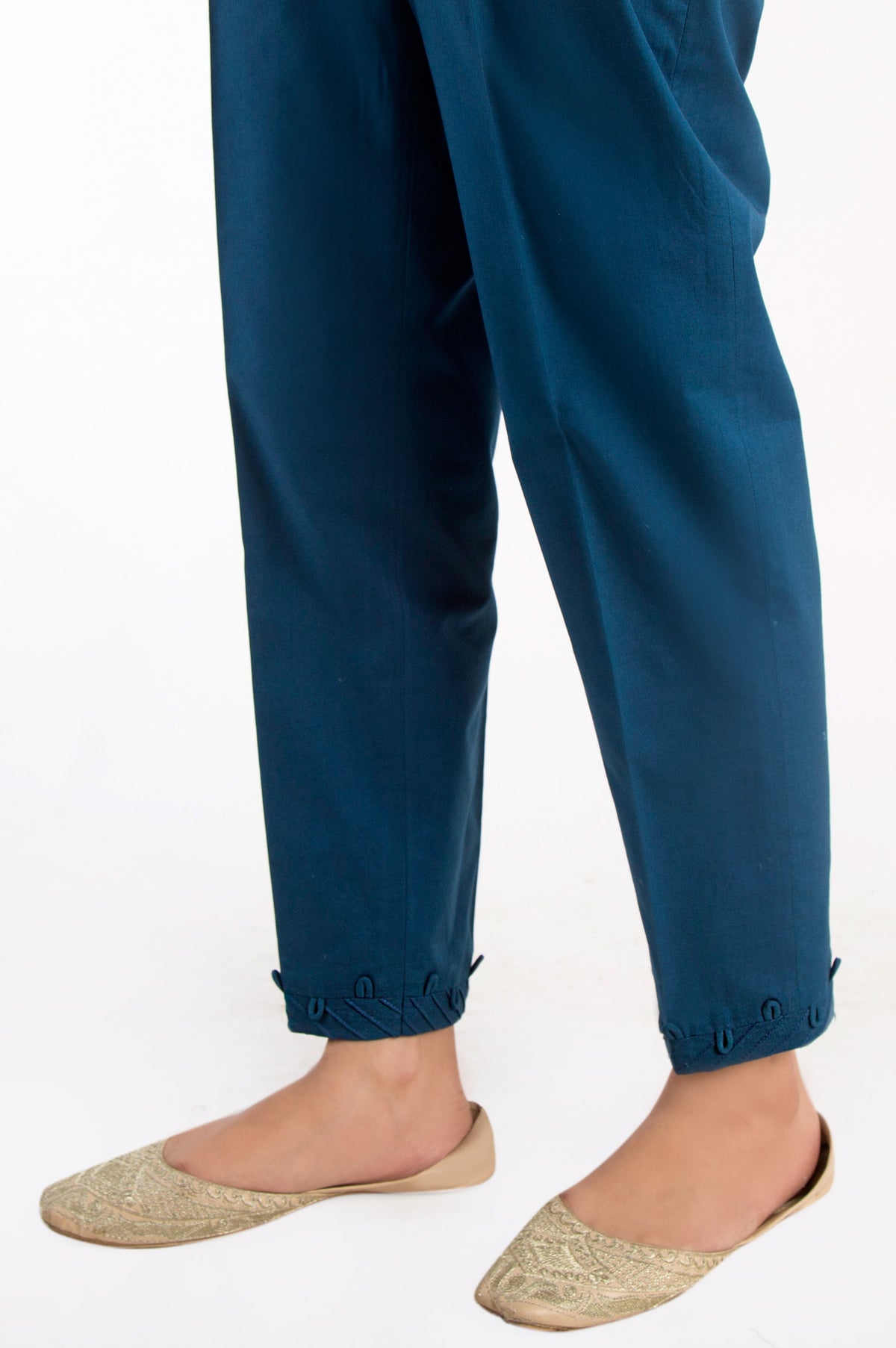 Cambric Cigarette Pants  - Teal