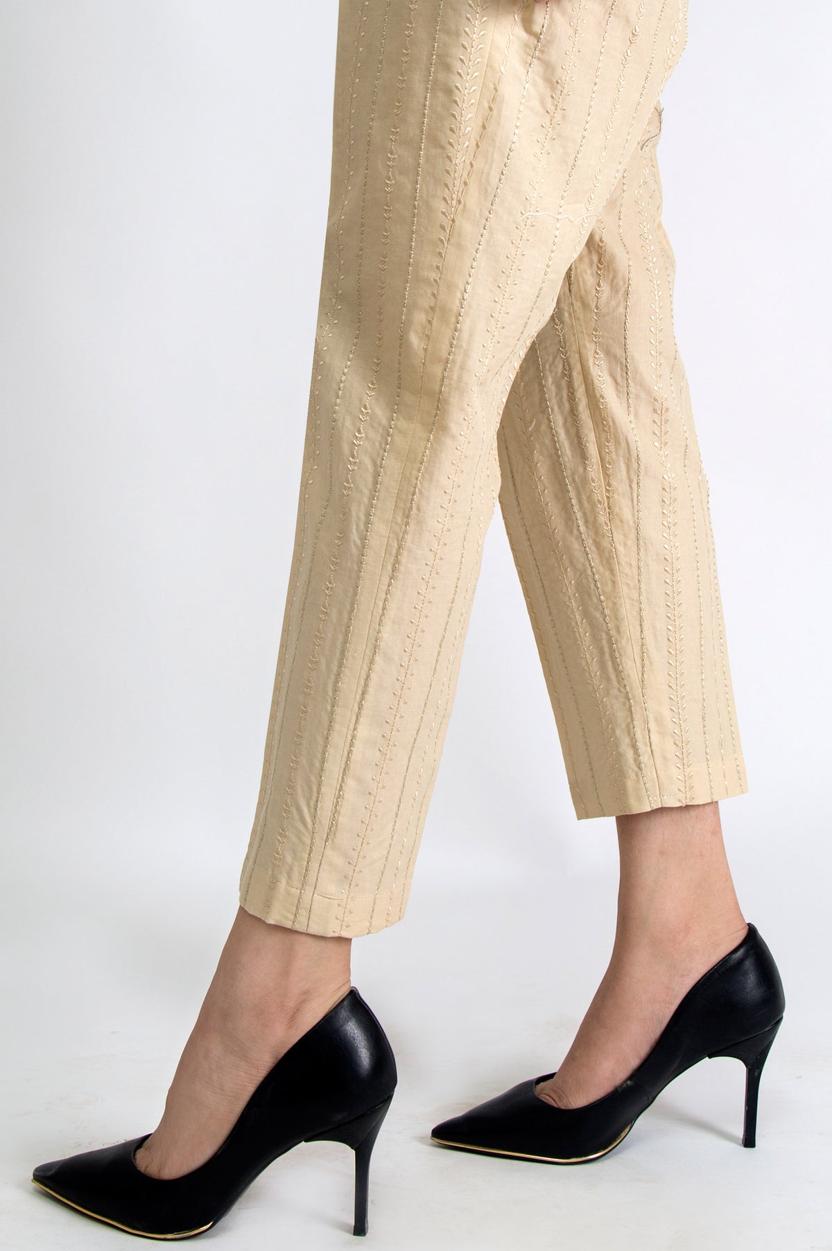 Embroidered Cambric Pants