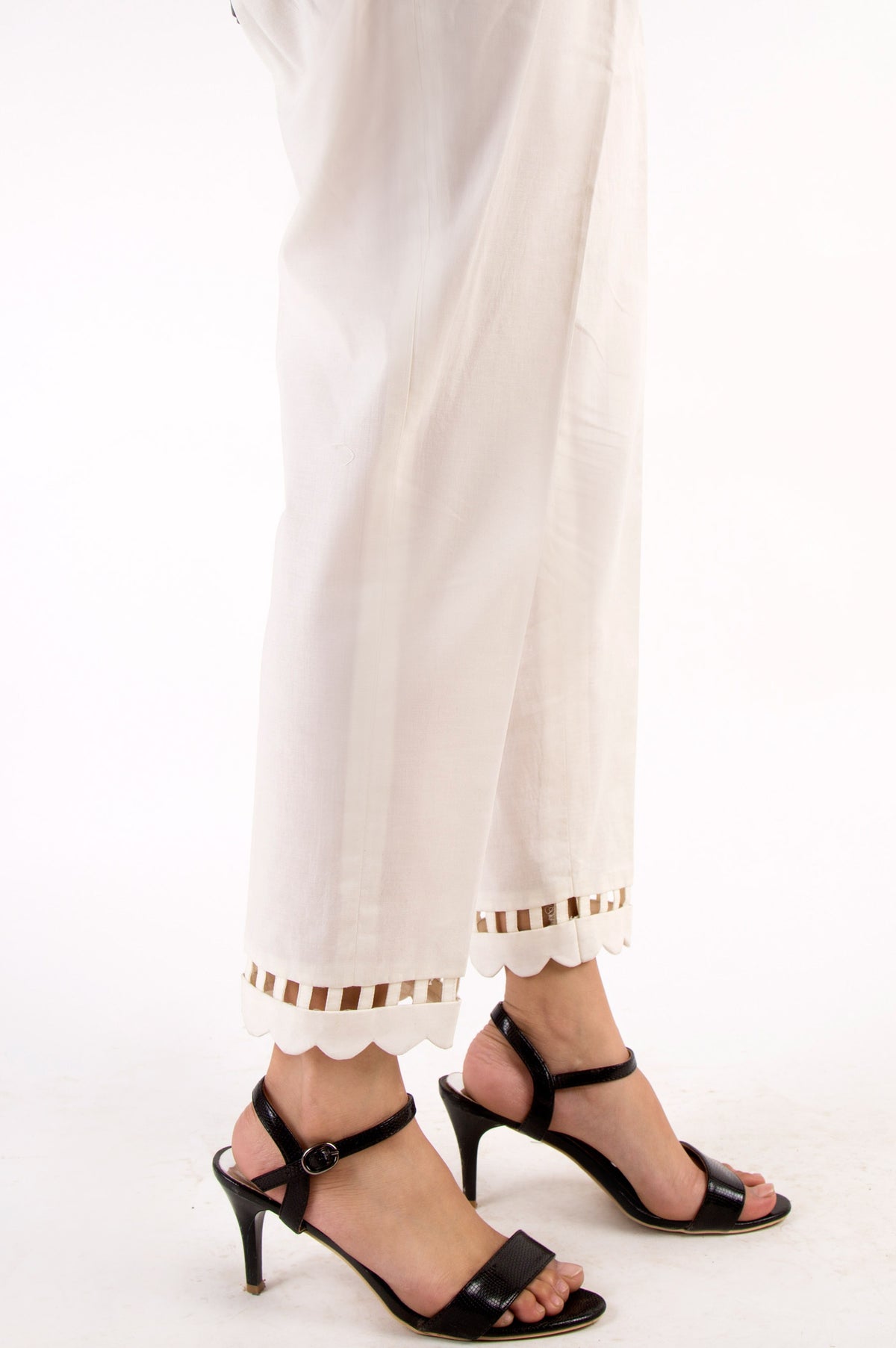 Embellished Cambric Pants - Off-White
