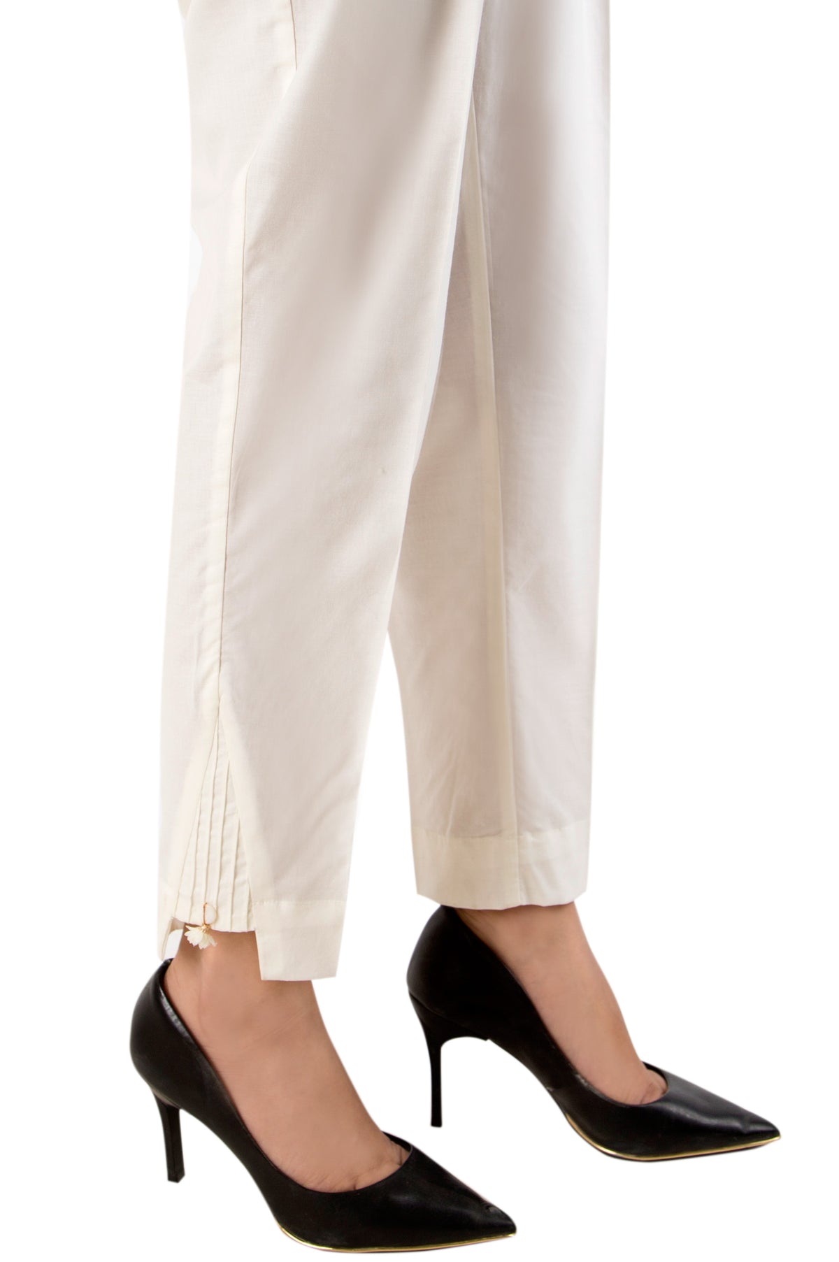 Embellished Cigarette Pants - Off-White