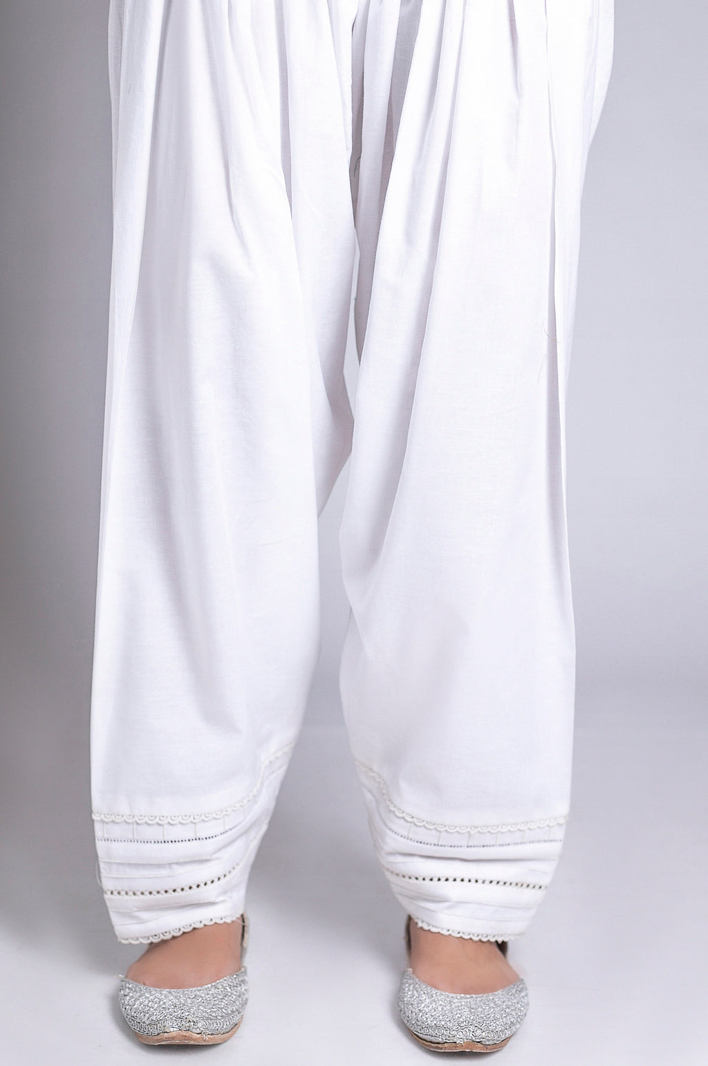 Embellished Shalwar - White