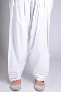 Embellished Shalwar - White