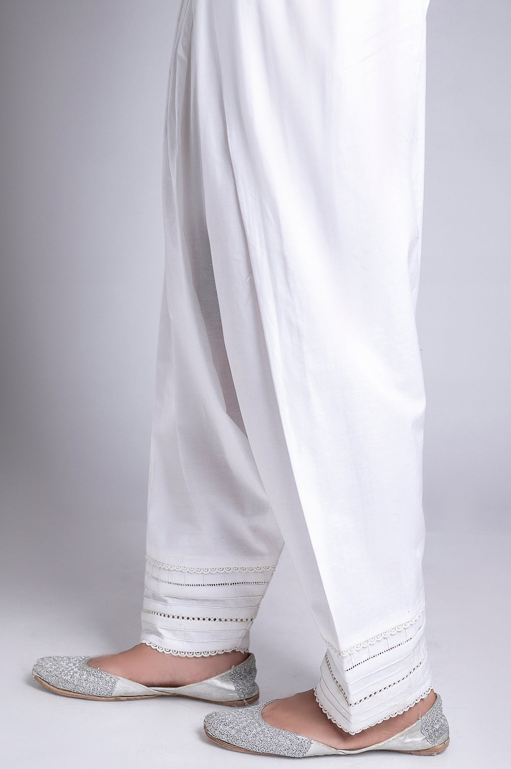 Embellished Shalwar - White
