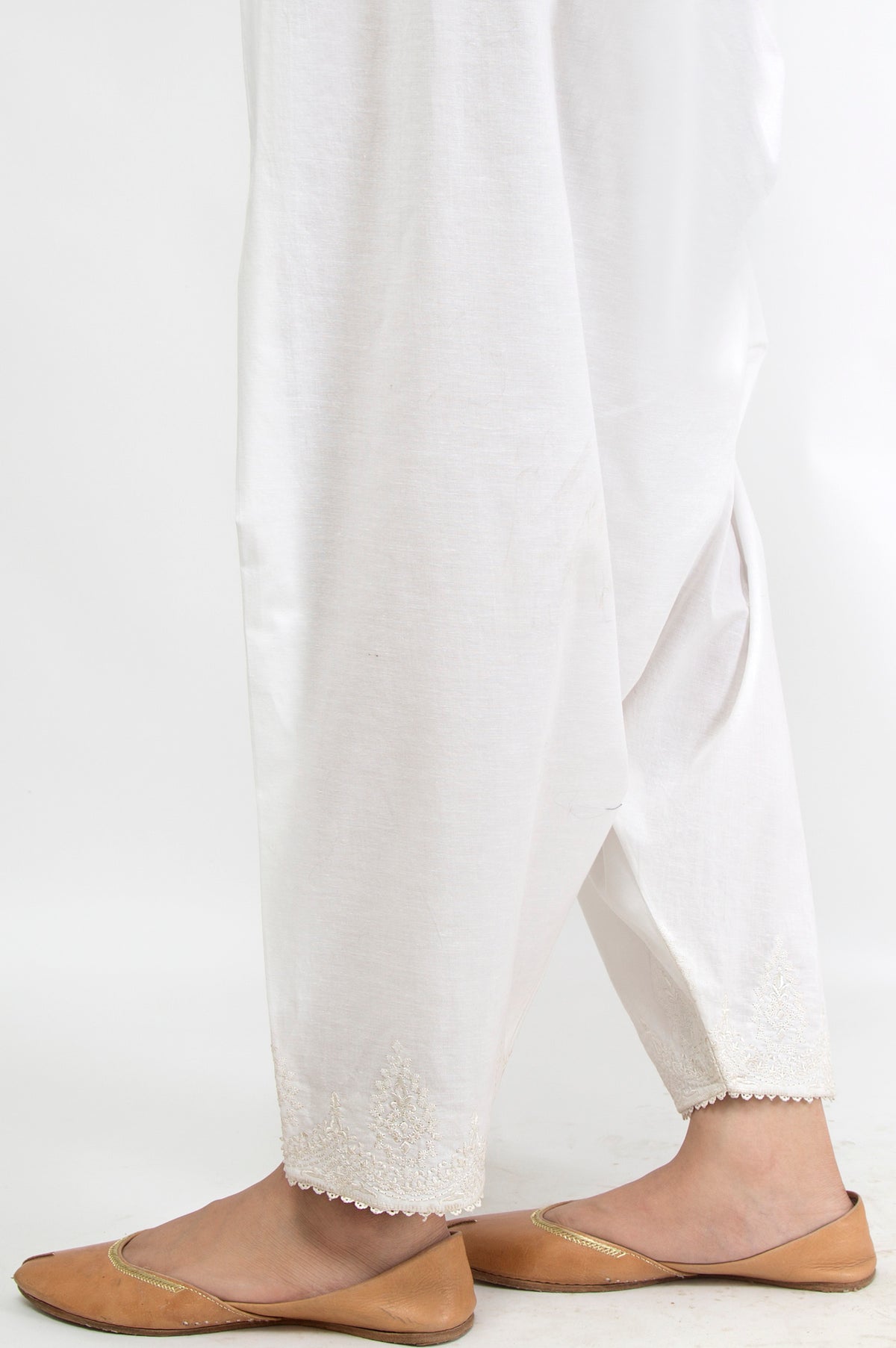 Embroidered Shalwar - White
