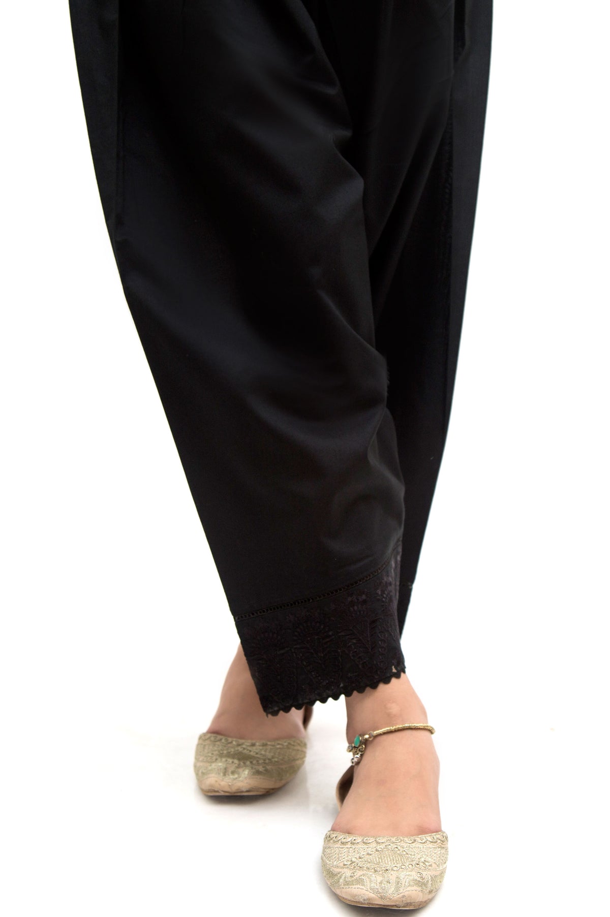 Embroidered Shalwar  - Black