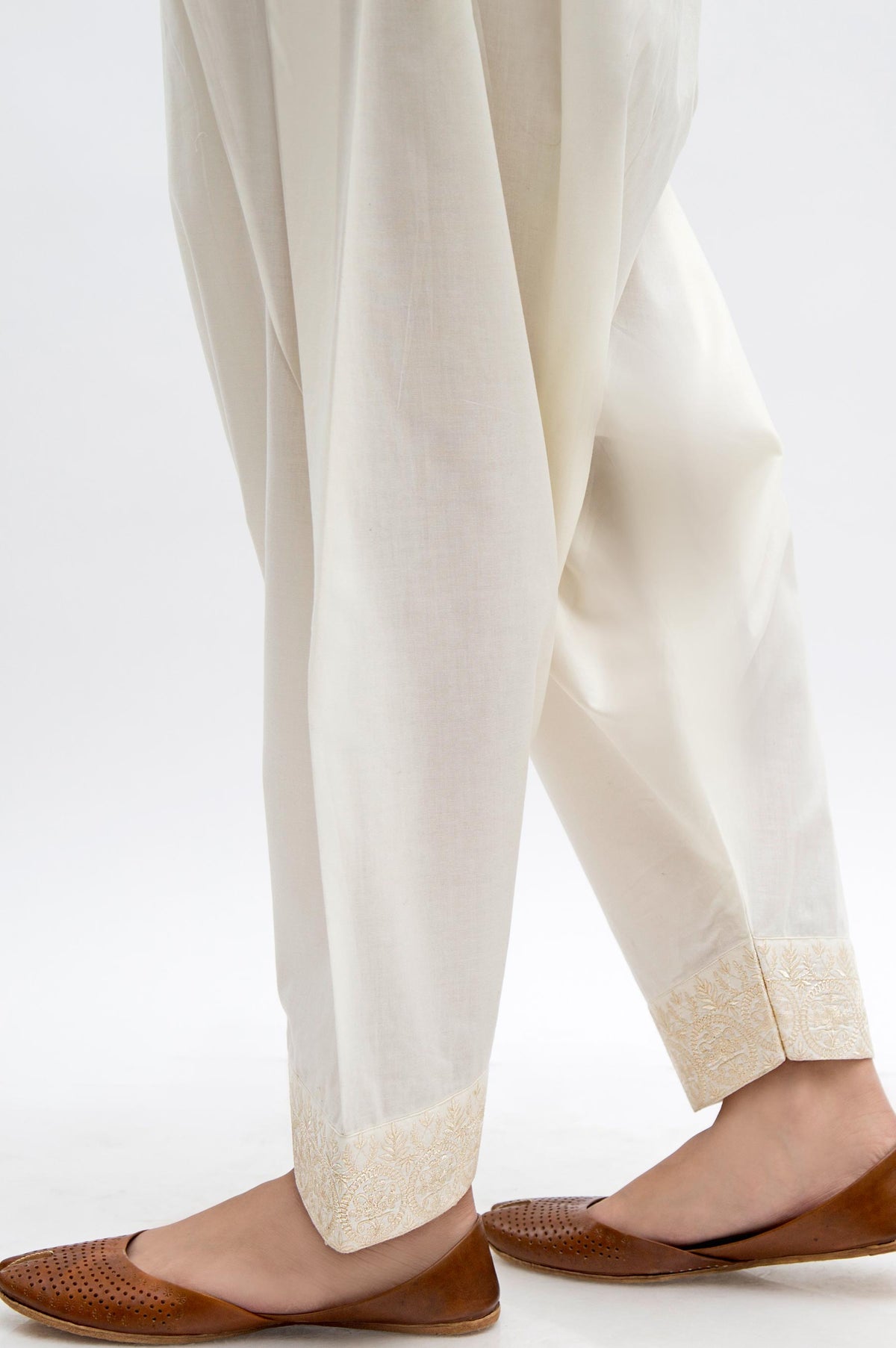 Embroidered Shalwar  - Off-White