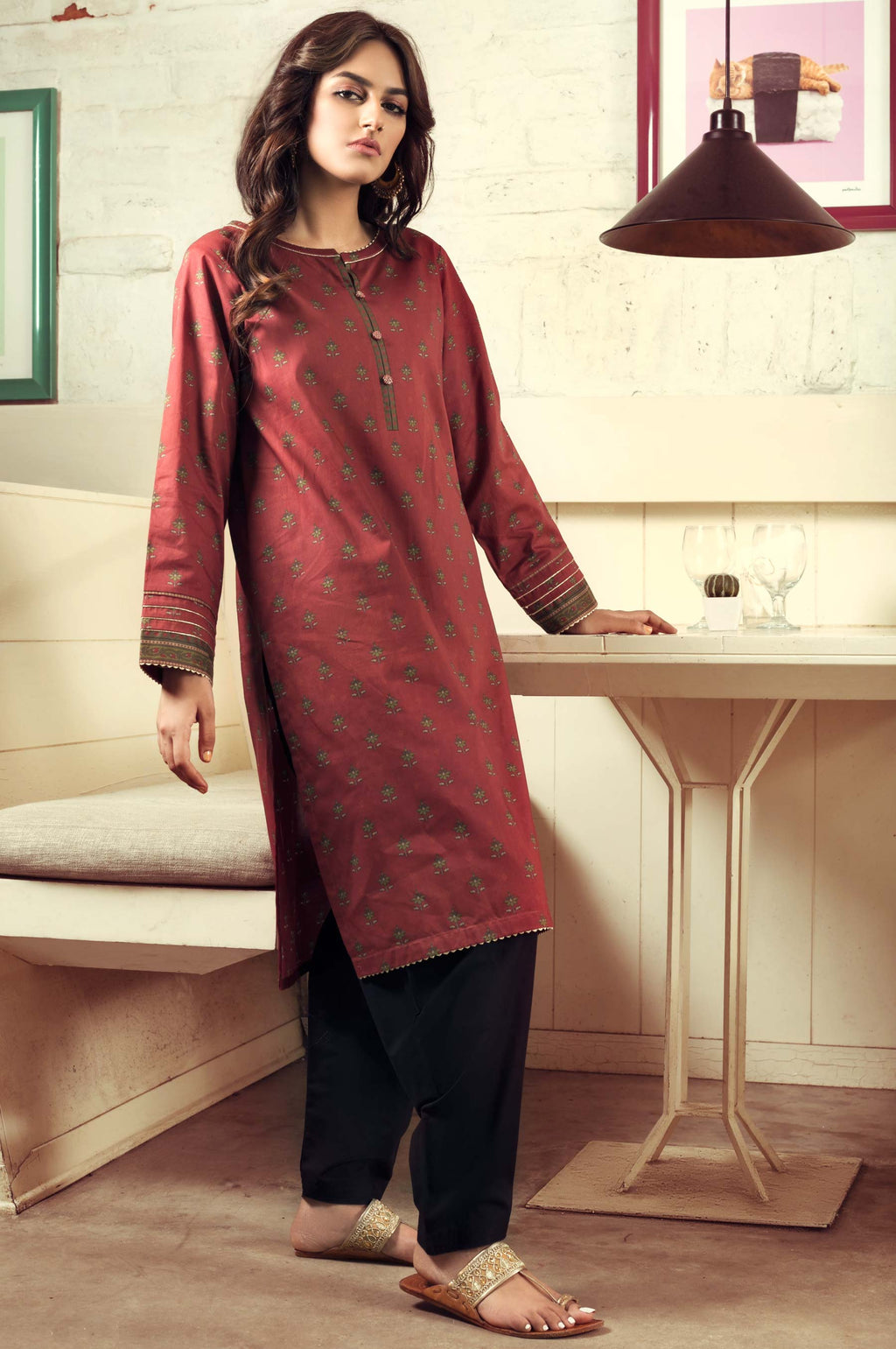 Unstitched 1 Piece Digital Printed Cambric Shirt