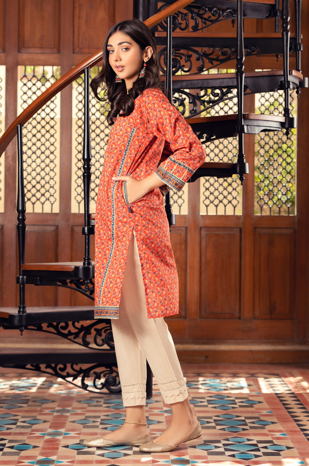 Unstitched 1 Piece Digital Printed Lawn Shirt