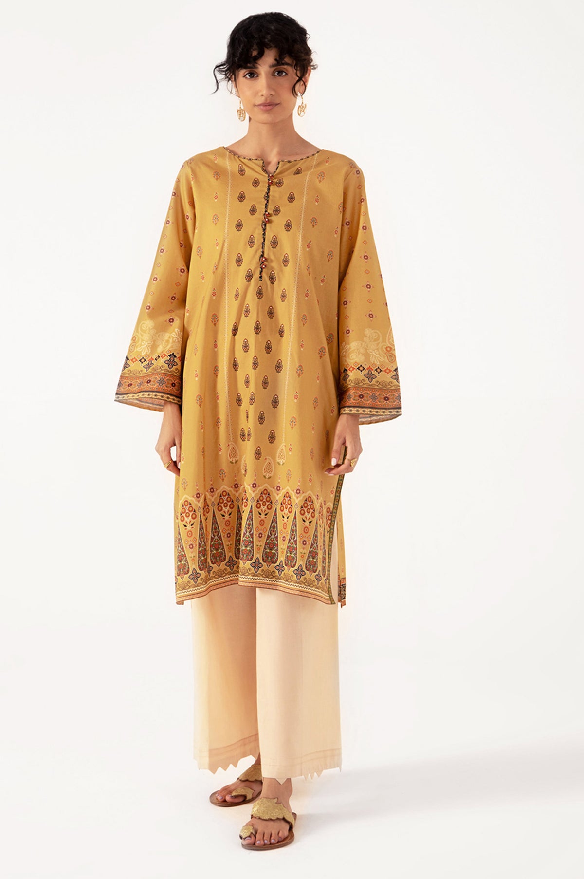 Unstitched 1 Piece Digital Printed Lawn Shirt
