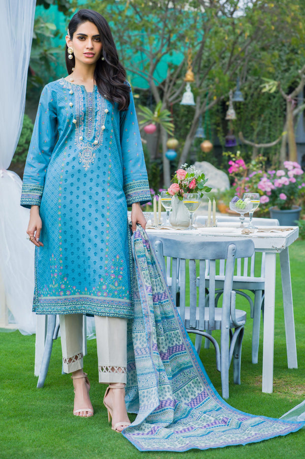 Stitched 2 Piece Embroidered Lawn Suit
