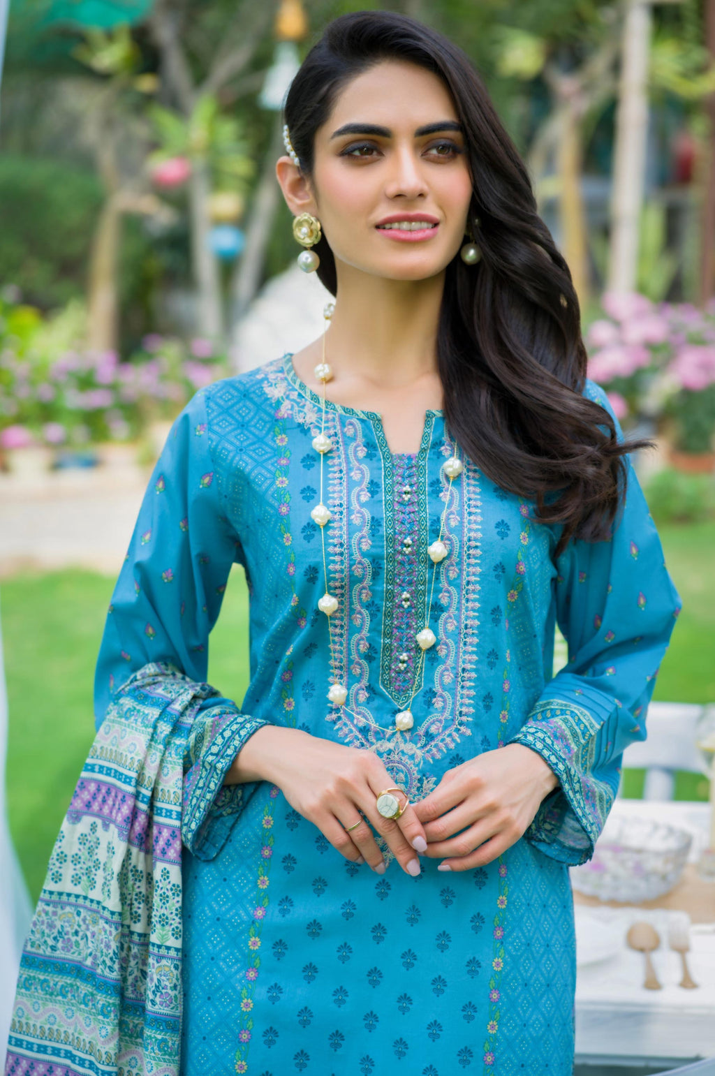 Stitched 2 Piece Embroidered Lawn Suit