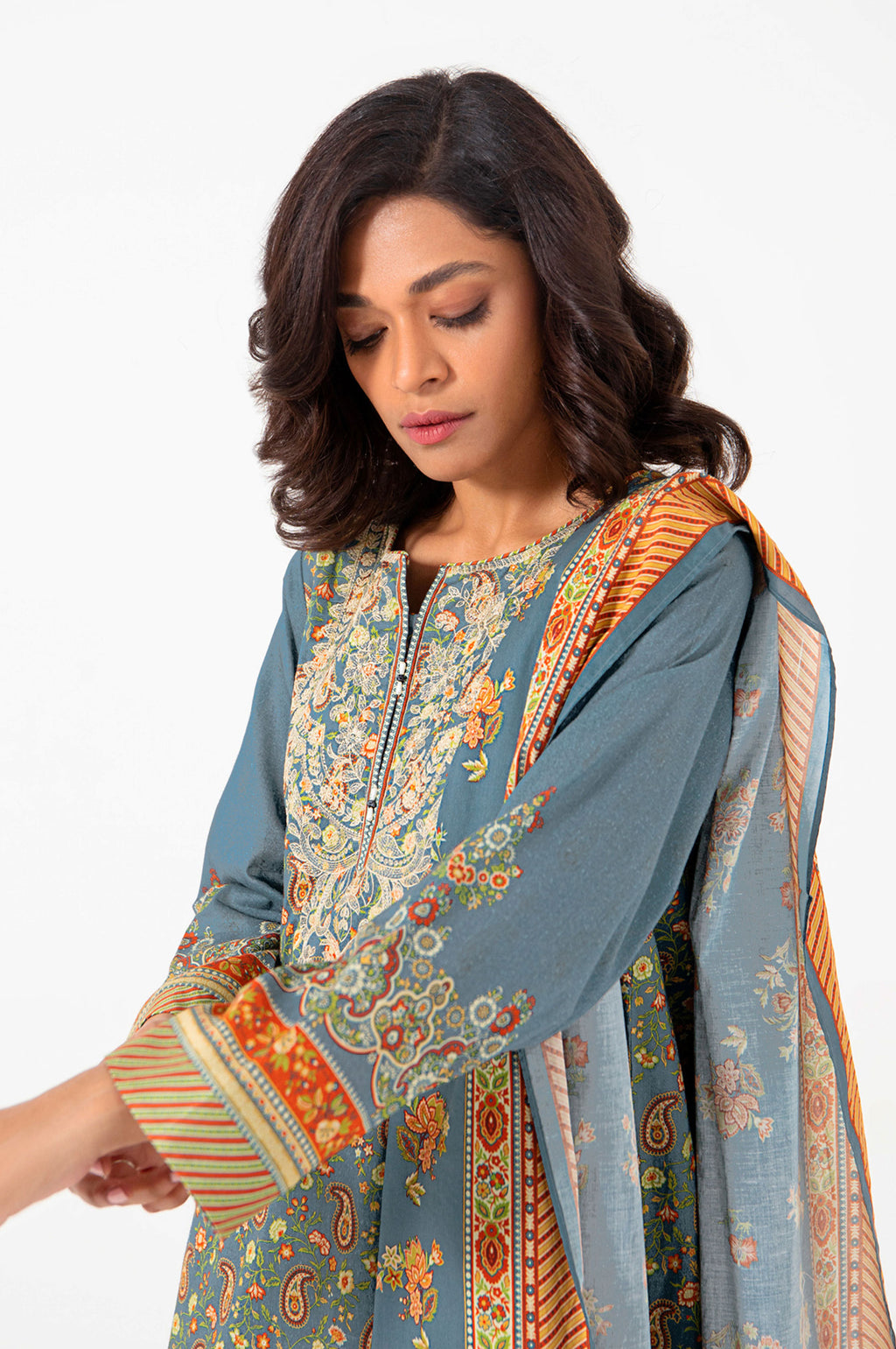 Stitched 2 Piece Embroidered Lawn Suit