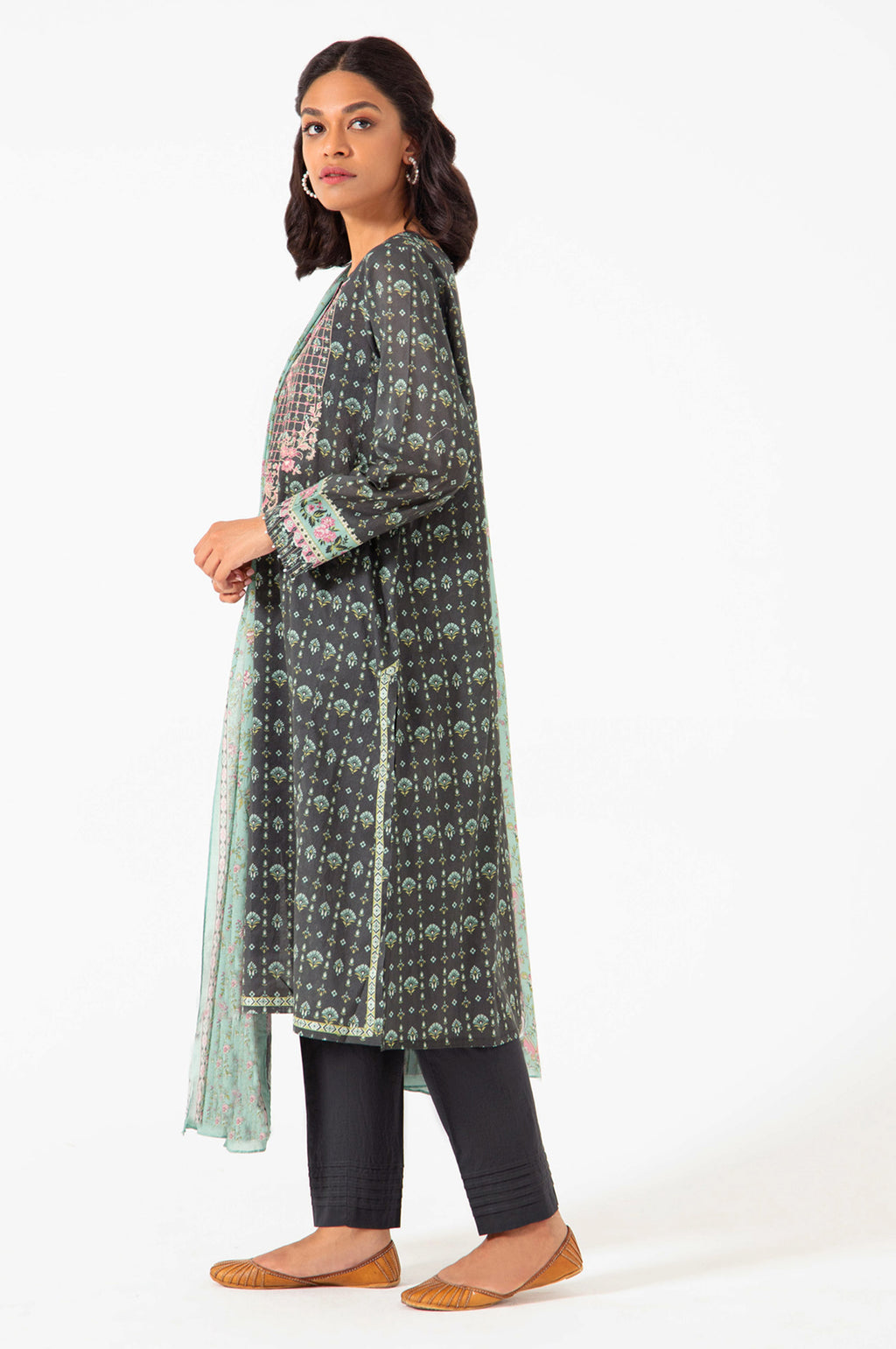 Stitched 2 Piece Embroidered Lawn Suit
