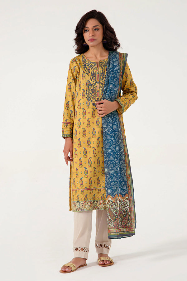 Stitched 2 Piece Embroidered Lawn Suit