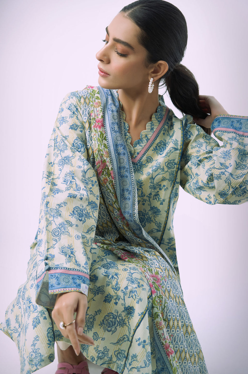 Unstitched 2 Piece Printed Lawn Suit