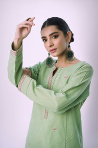 Stitched 2 Piece Embroidered Cambric Suit