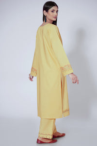 Stitched 2 Piece Embroidered Cambric Suit