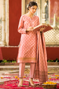 Unstitched 3 Piece White & Gold Paste Lawn Suit