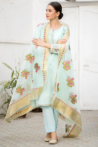 Unstitched 3 Piece Embroidered Maysuri Suit
