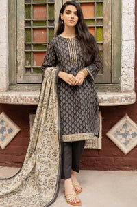 Unstitched 3 Piece Printed Khaddar Suit