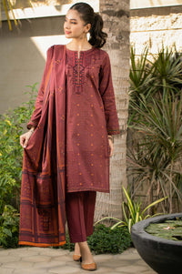 Stitched 3 Piece Embroidered Cambric Suit