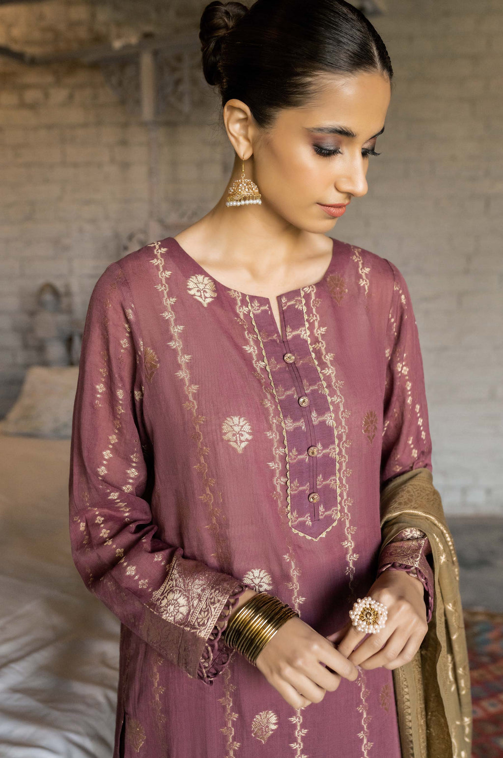 Unstitched 3 Piece Jacquard Suit