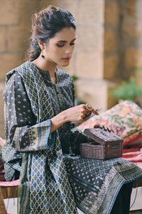 Stitched 3 Piece Printed Cottel Suit