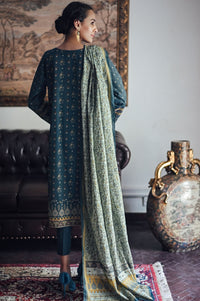 Stitched 3 Piece Printed Karandi Suit