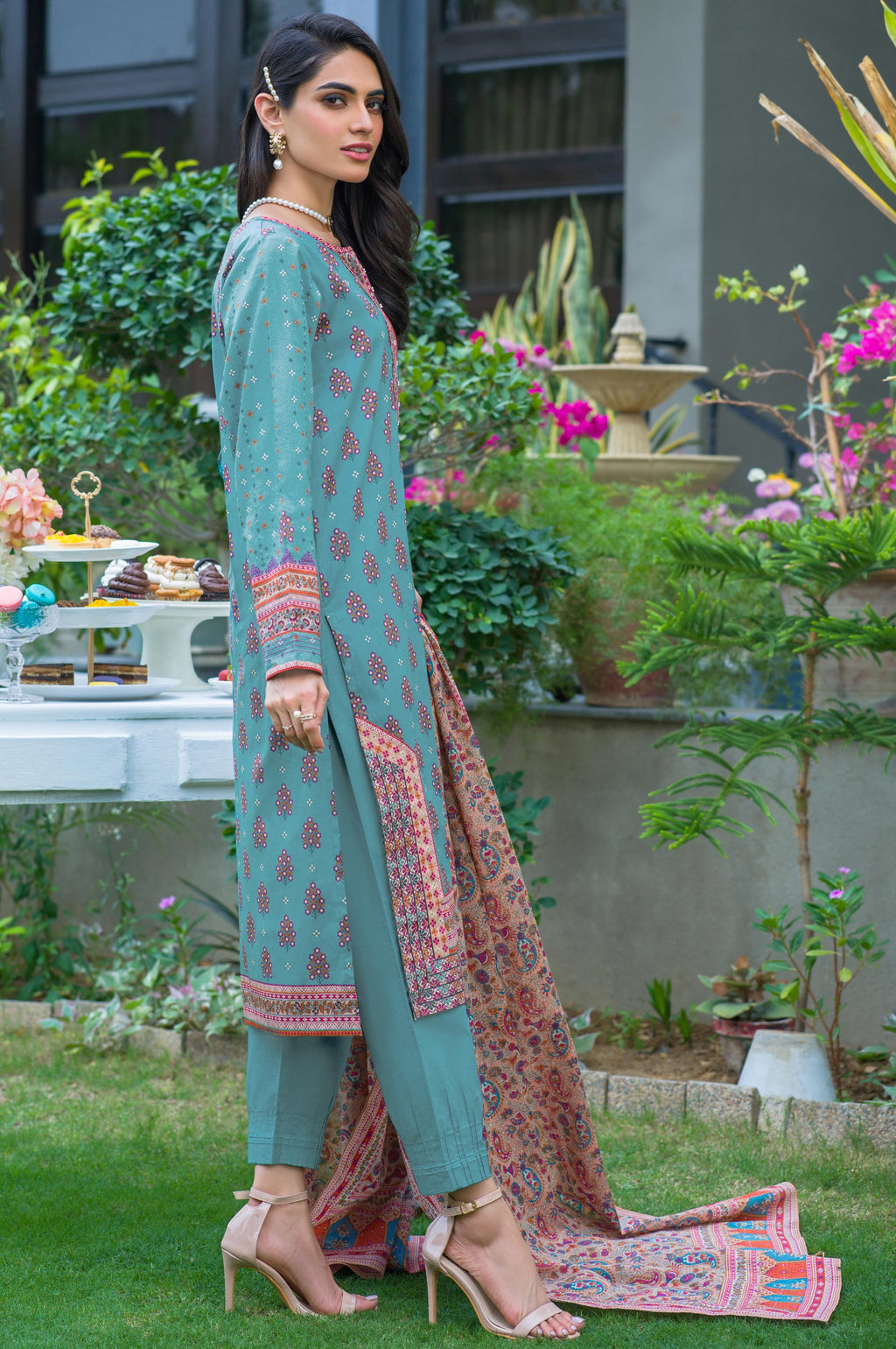 Stitched 3 Piece Printed Lawn Suit