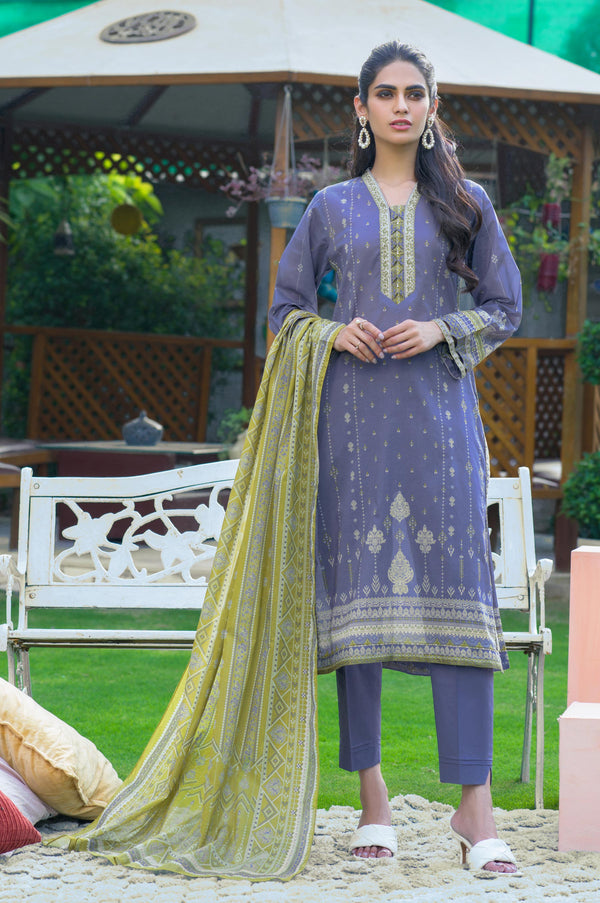Stitched 3 Piece Printed Lawn Suit