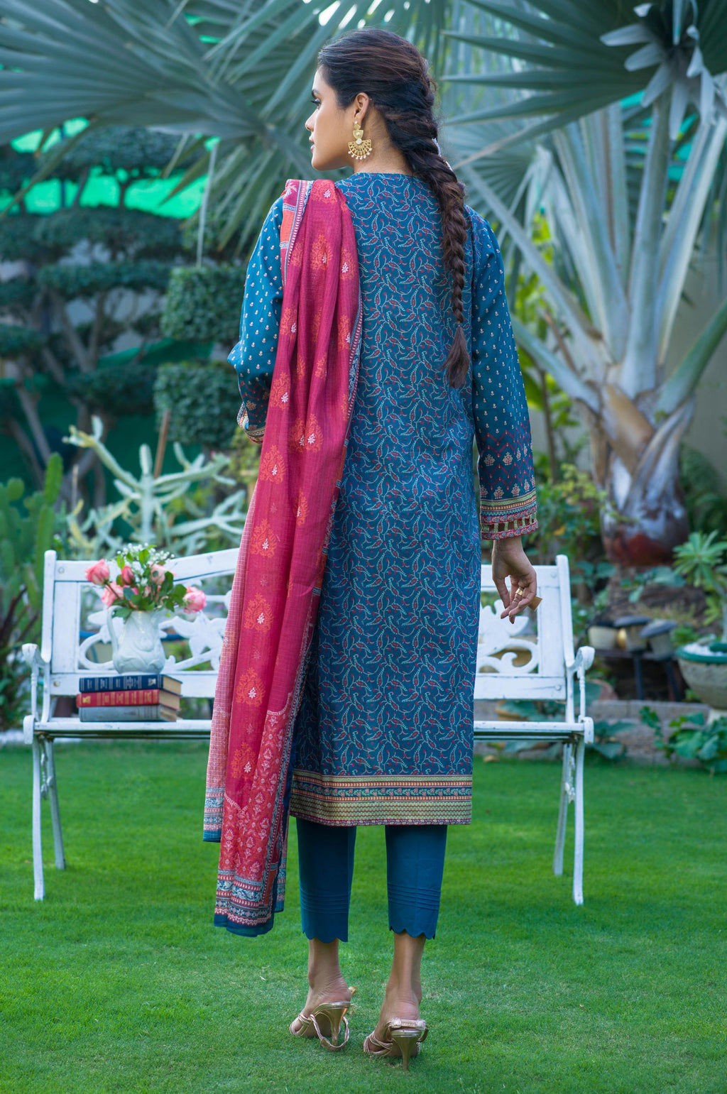 Stitched 3 Piece Embroidered Lawn with Kotta Cotton Suit