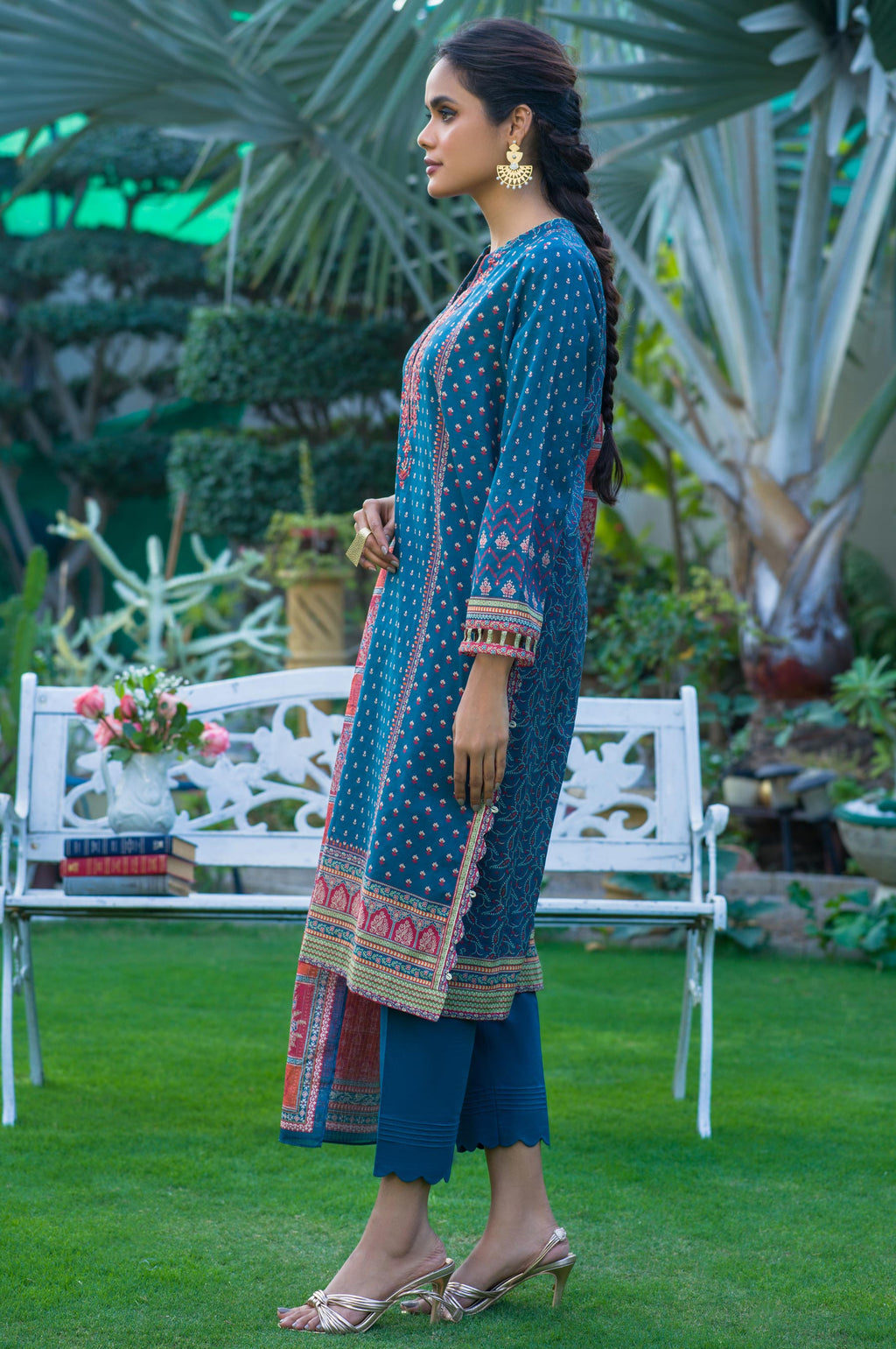 Stitched 3 Piece Embroidered Lawn with Kotta Cotton Suit