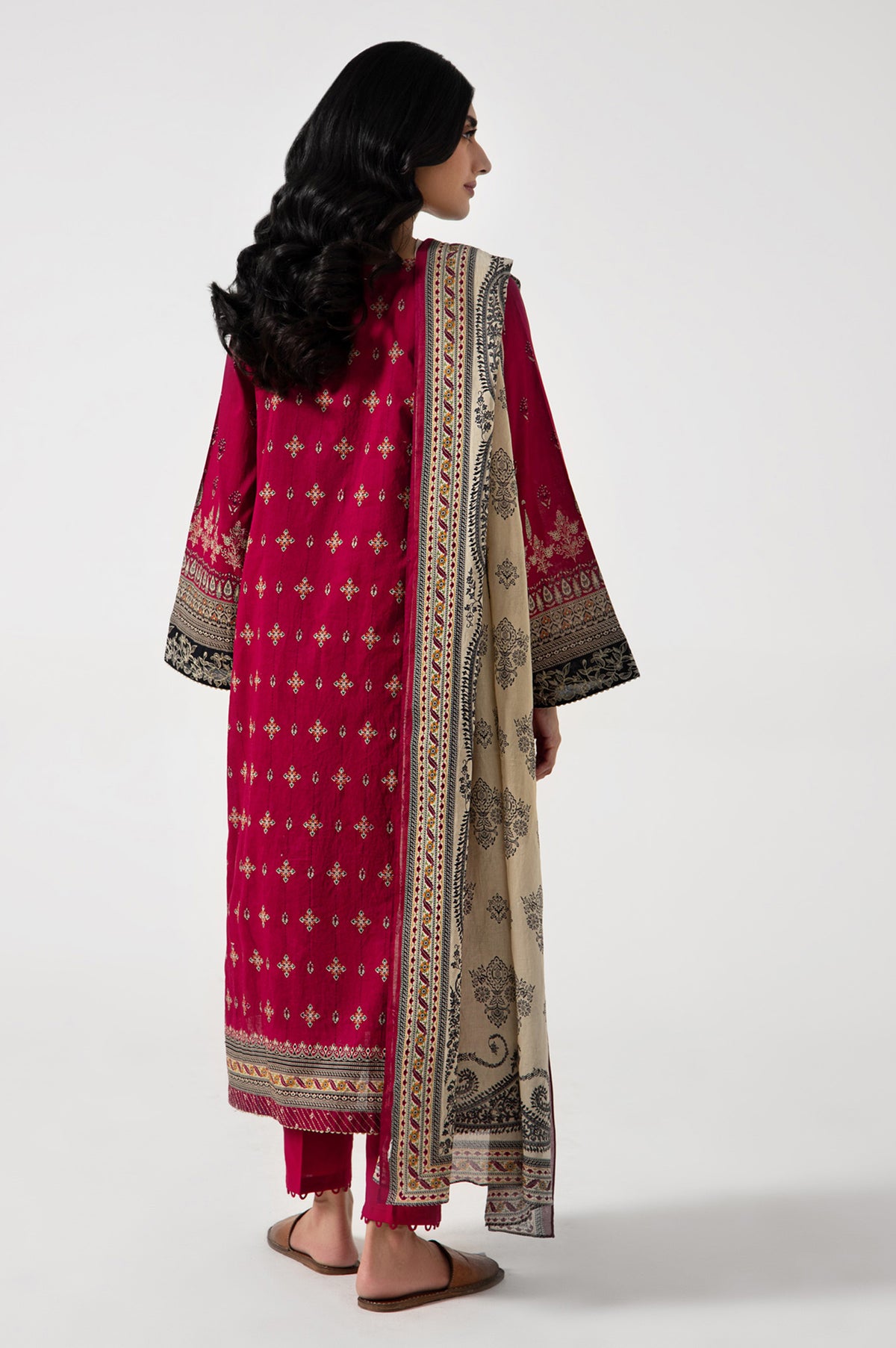 Stitched 3 Piece Embroidered Lawn Suit