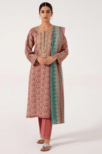 Stitched 3 Piece Embroidered Lawn Suit