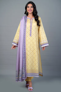 Stitched 3 Piece Printed Lawn