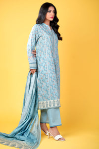 Unstitched 3 Piece Printed Lawn Suit