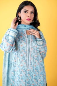Unstitched 3 Piece Printed Lawn Suit