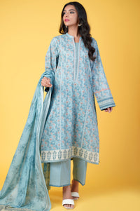 Unstitched 3 Piece Printed Lawn Suit