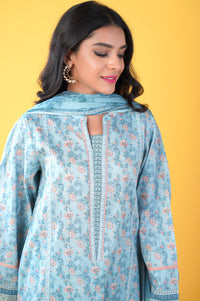 Unstitched 3 Piece Printed Lawn Suit