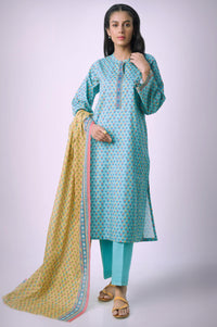 Stitched 3 Piece Printed Lawn