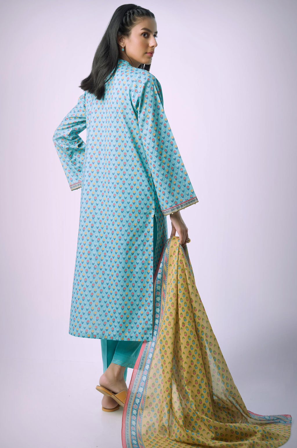 Stitched 3 Piece Printed Lawn