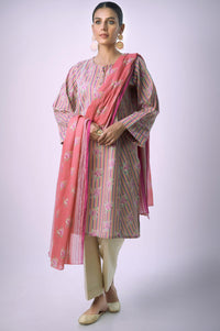 Stitched 3 Piece Printed Lawn