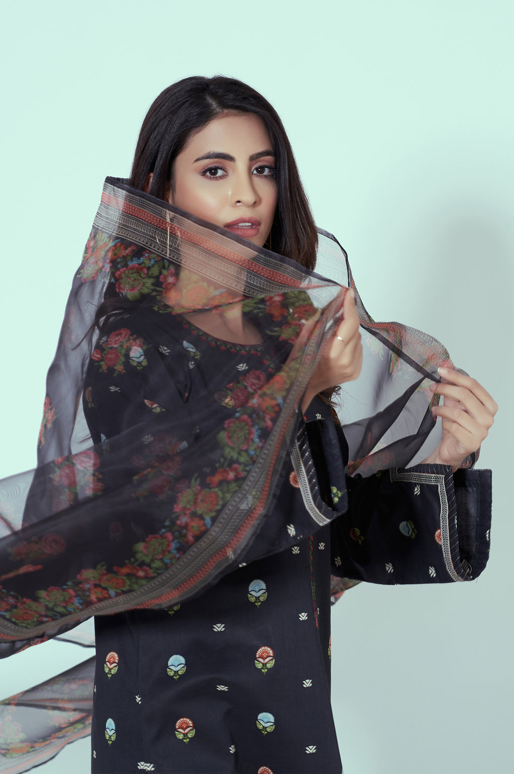 Unstitched 3 Piece Printed Lawn Suit