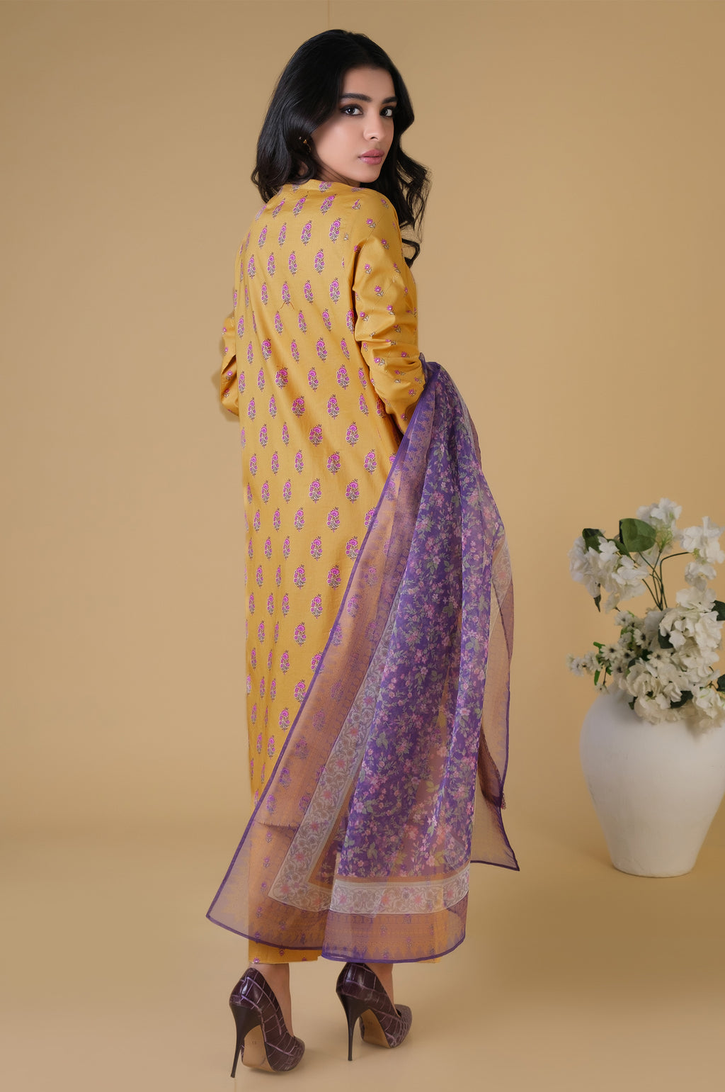 Stitched 3 Piece Printed Lawn Suit
