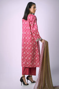 Unstitched 3 Piece Printed Lawn Shirt with Chiffon Dupatta