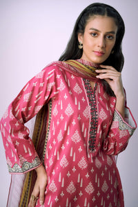 Unstitched 3 Piece Printed Lawn Shirt with Chiffon Dupatta