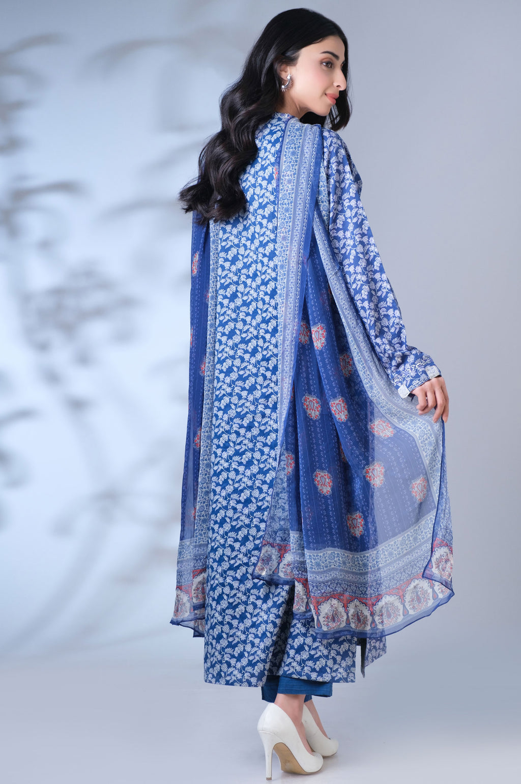 Unstitched 3 Piece Printed Lawn Suit