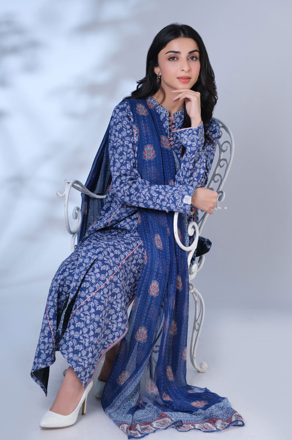 Unstitched 3 Piece Printed Lawn Suit