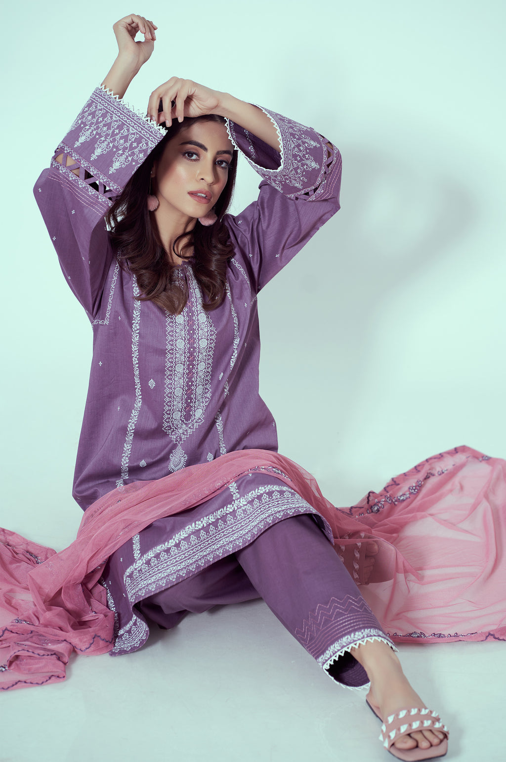 Unstitched 3 Piece Puff Printed Lawn Suit