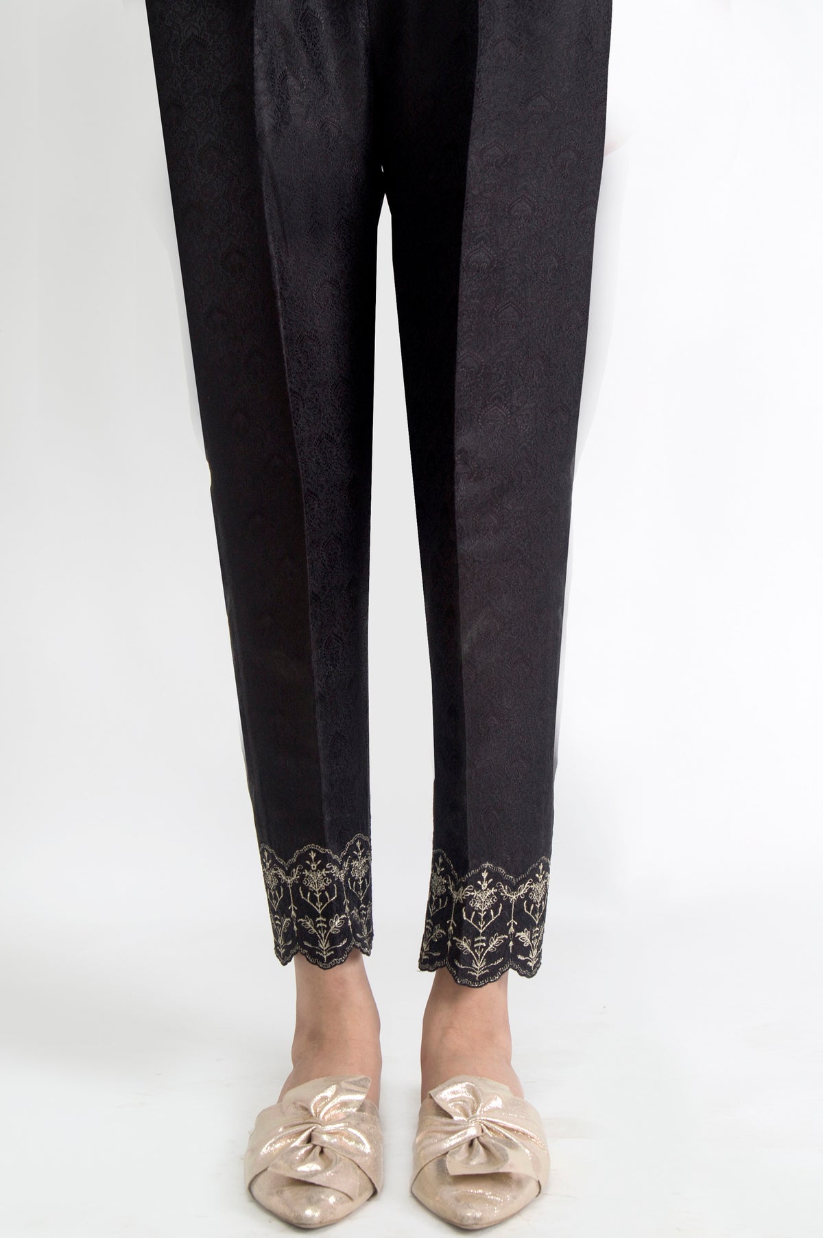 Embroidered Jamawar Pants